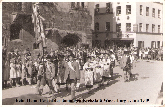 3. Beim Heimatfest in Wasserburg a. Inn 1949
